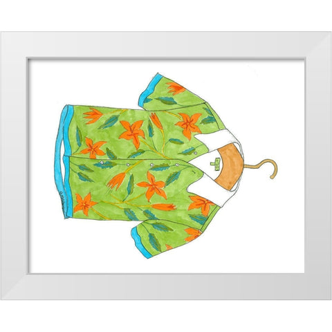 Beach Wear II White Modern Wood Framed Art Print by Goldberger, Jennifer