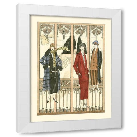 Art Deco Elegance III White Modern Wood Framed Art Print by Vision Studio