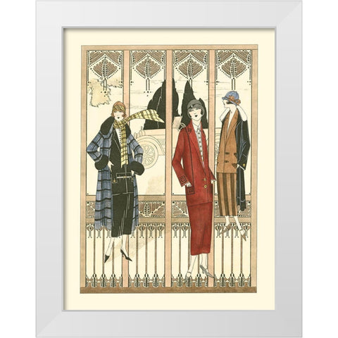 Art Deco Elegance III White Modern Wood Framed Art Print by Vision Studio