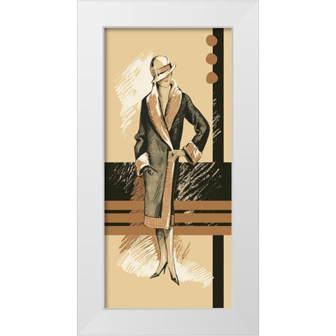 Large Retro Fashion White Modern Wood Framed Art Print by Unkown