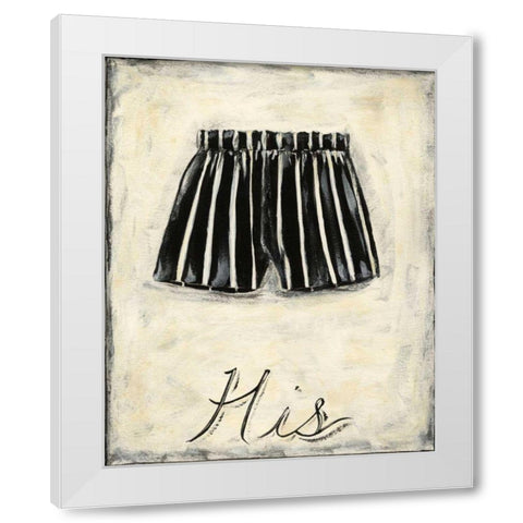 His- French Silk White Modern Wood Framed Art Print by Zarris, Chariklia