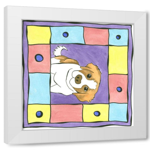Buster White Modern Wood Framed Art Print by Meagher, Megan