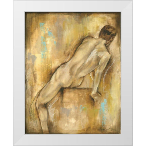 Nude Gesture I White Modern Wood Framed Art Print by Goldberger, Jennifer