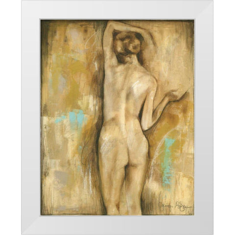 Nude Gesture II White Modern Wood Framed Art Print by Goldberger, Jennifer