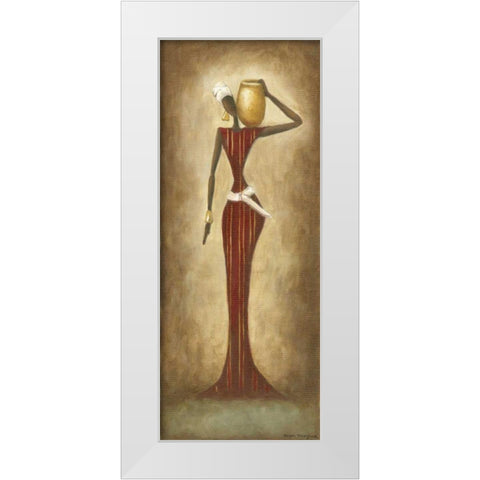 Strength White Modern Wood Framed Art Print by Meagher, Megan
