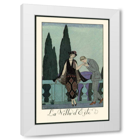 La Villa dEste White Modern Wood Framed Art Print by Barbier, George