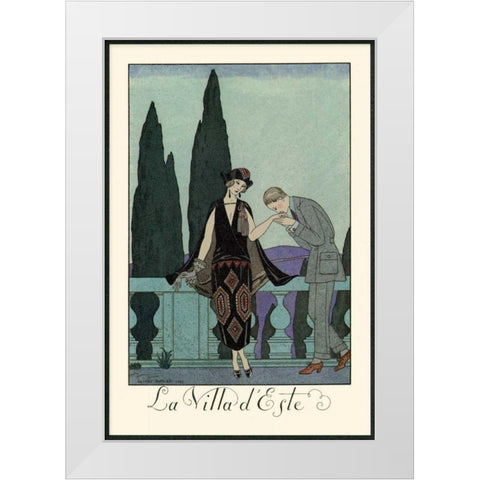 La Villa dEste White Modern Wood Framed Art Print by Barbier, George