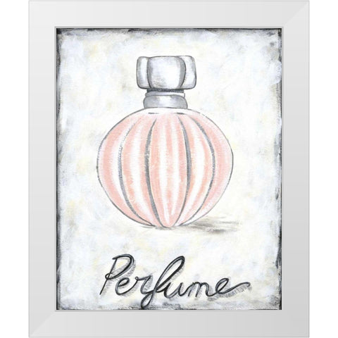Perfume White Modern Wood Framed Art Print by Zarris, Chariklia