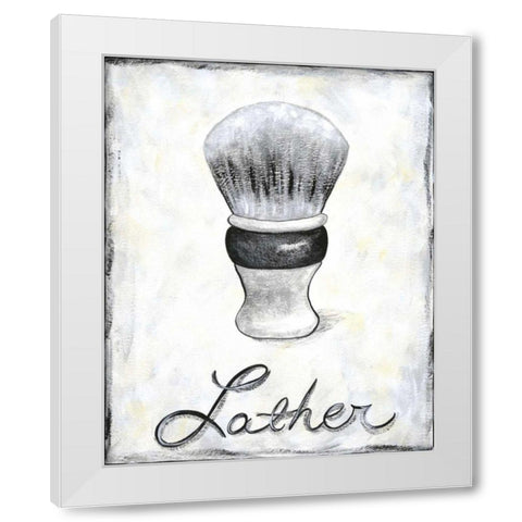 Lather White Modern Wood Framed Art Print by Zarris, Chariklia