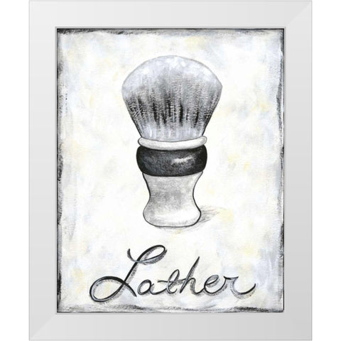 Lather White Modern Wood Framed Art Print by Zarris, Chariklia