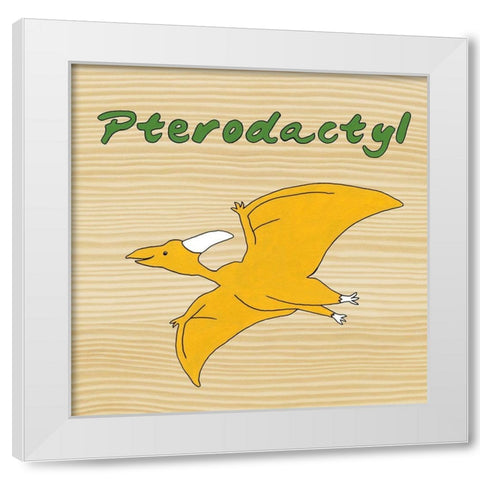 Pterodactyl White Modern Wood Framed Art Print by Meagher, Megan