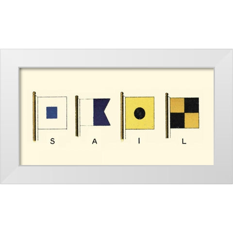 Sail White Modern Wood Framed Art Print by Vision Studio