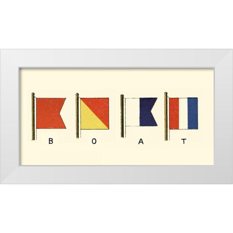 Boat White Modern Wood Framed Art Print by Vision Studio