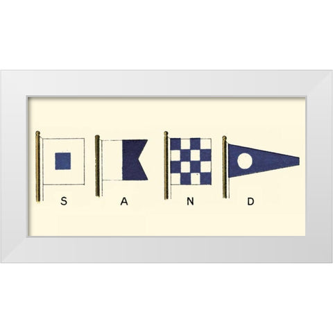 Sand White Modern Wood Framed Art Print by Vision Studio