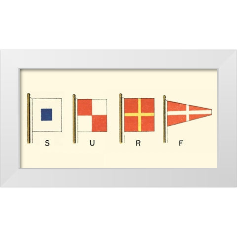 Surf White Modern Wood Framed Art Print by Vision Studio