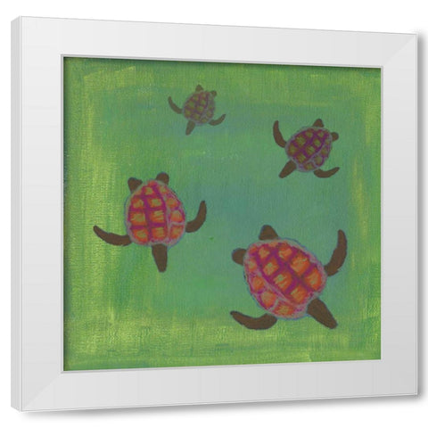 Wave Riders I White Modern Wood Framed Art Print by Ludwig, Alicia