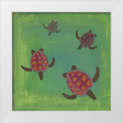 Wave Riders I White Modern Wood Framed Art Print by Ludwig, Alicia