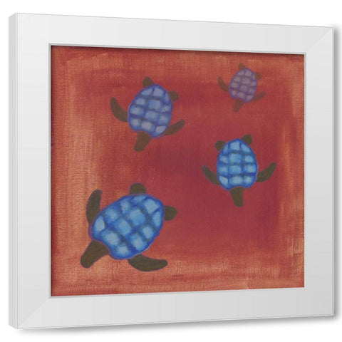 Wave Riders II White Modern Wood Framed Art Print by Ludwig, Alicia