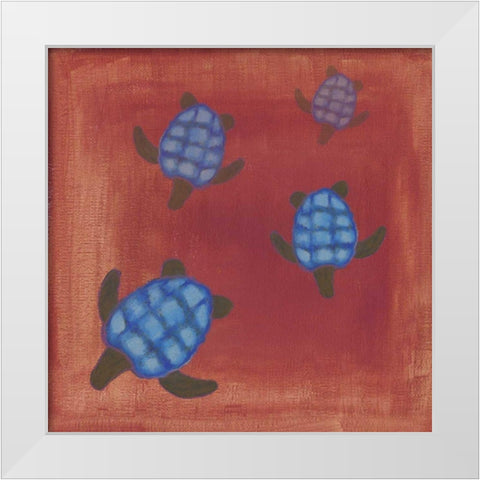 Wave Riders II White Modern Wood Framed Art Print by Ludwig, Alicia