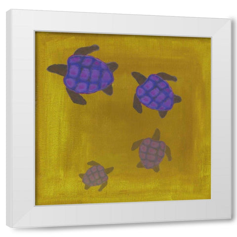 Wave Riders III White Modern Wood Framed Art Print by Ludwig, Alicia