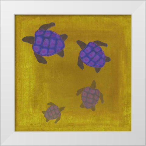 Wave Riders III White Modern Wood Framed Art Print by Ludwig, Alicia