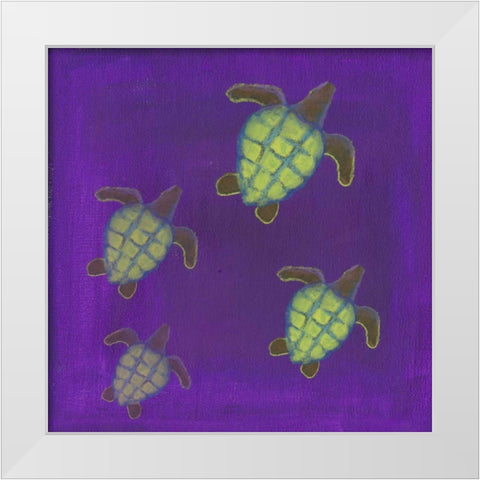 Wave Riders IV White Modern Wood Framed Art Print by Ludwig, Alicia