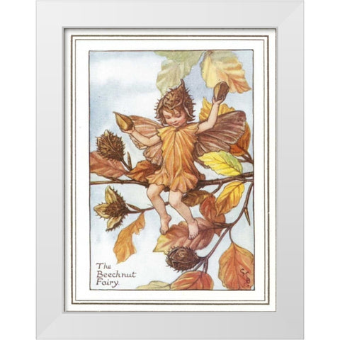 The Beechnut Fairy White Modern Wood Framed Art Print by Vision Studio