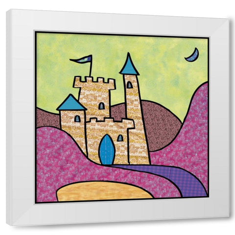 Calico Kingdom III White Modern Wood Framed Art Print by Swinford, Charles