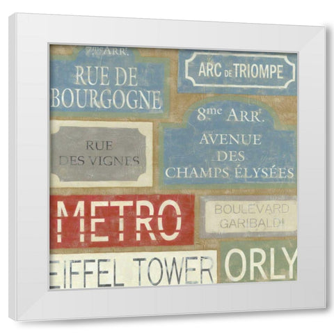 Tour of Paris White Modern Wood Framed Art Print by Zarris, Chariklia