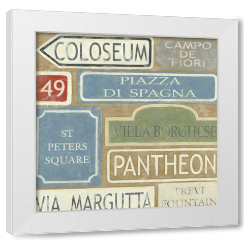 Tour of Rome White Modern Wood Framed Art Print by Zarris, Chariklia