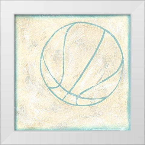 Basketball Rules White Modern Wood Framed Art Print by Zarris, Chariklia