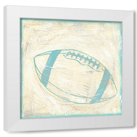 Football Rules White Modern Wood Framed Art Print by Zarris, Chariklia