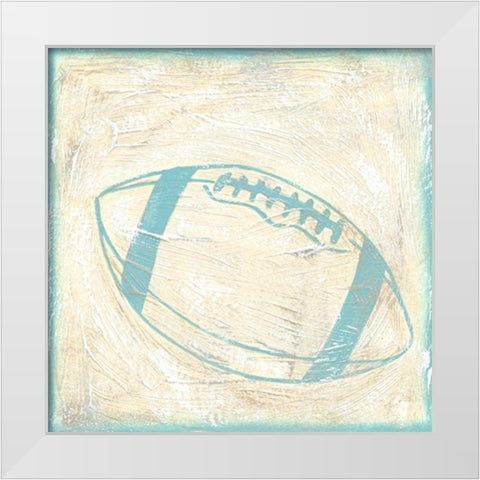 Football Rules White Modern Wood Framed Art Print by Zarris, Chariklia