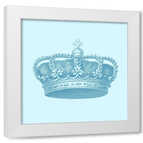 Prince Crown II White Modern Wood Framed Art Print by Vision Studio