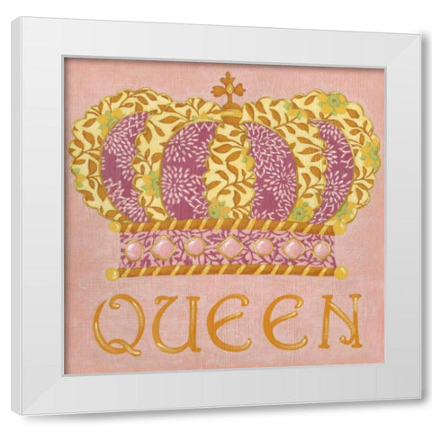 Queen White Modern Wood Framed Art Print by Zarris, Chariklia