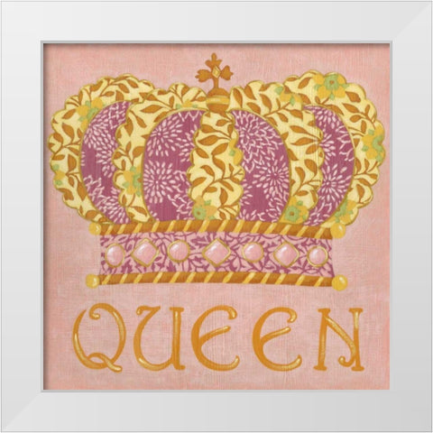 Queen White Modern Wood Framed Art Print by Zarris, Chariklia