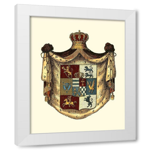 Regal Crest I White Modern Wood Framed Art Print by Vision Studio