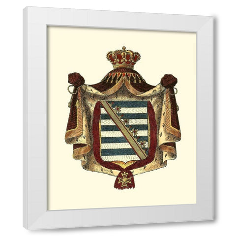 Regal Crest V White Modern Wood Framed Art Print by Vision Studio