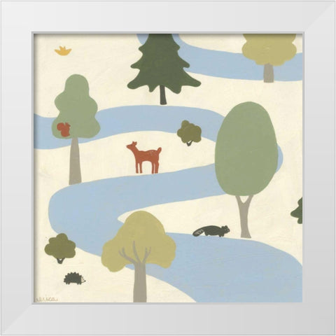 Enchanted Forest II White Modern Wood Framed Art Print by Vess, June Erica