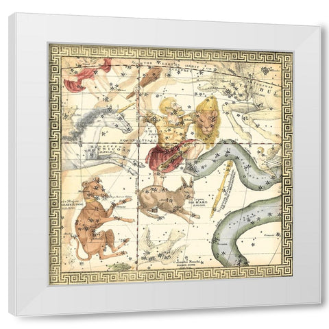 Zodiac Chart IV White Modern Wood Framed Art Print by Vision Studio