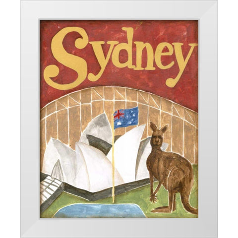 Sydney White Modern Wood Framed Art Print by Meagher, Megan
