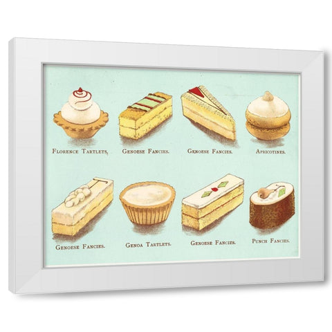 Fanciful Cakes and Tarts II White Modern Wood Framed Art Print by Vision Studio