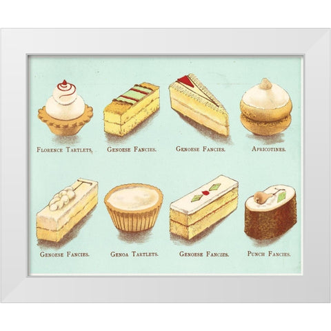 Fanciful Cakes and Tarts II White Modern Wood Framed Art Print by Vision Studio