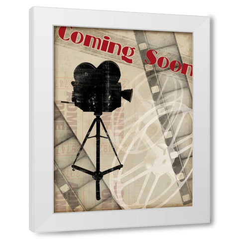 Small Coming Soon White Modern Wood Framed Art Print by Vision Studio