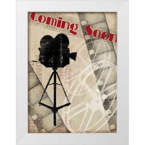 Small Coming Soon White Modern Wood Framed Art Print by Vision Studio