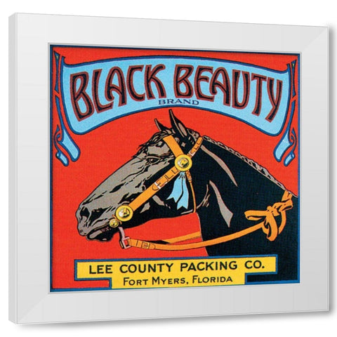 Black Beauty White Modern Wood Framed Art Print by Vision Studio