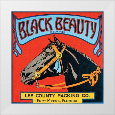 Black Beauty White Modern Wood Framed Art Print by Vision Studio