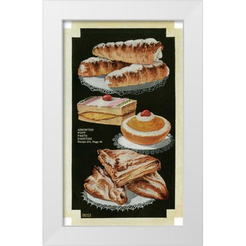 French Pastries II White Modern Wood Framed Art Print by Unknown