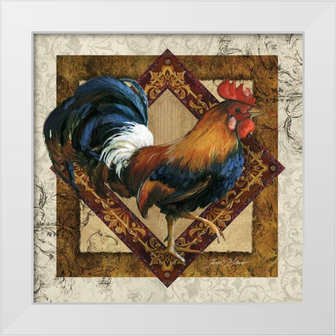 Ruler of the Roost White Modern Wood Framed Art Print by Stever, Janet