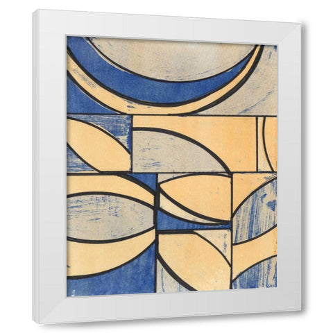 Indigo Complement II White Modern Wood Framed Art Print by McMullen, Charles